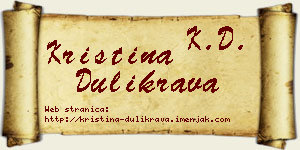 Kristina Dulikrava vizit kartica